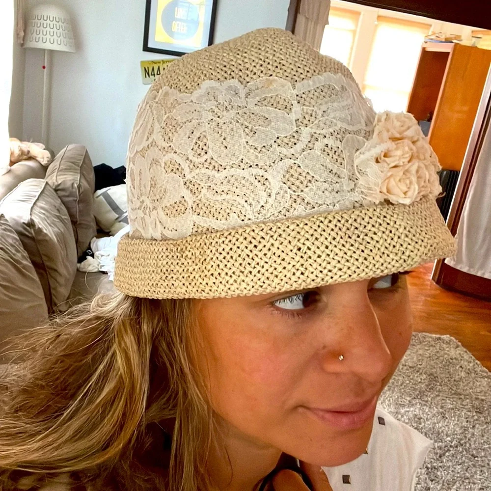 Janie’s Hand Dyed Gadsby Straw Hat - Picture 3 of 7